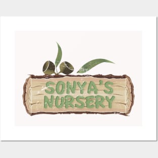 Neighbours Sonya's Nursery Logo Distressed Posters and Art